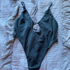 Out From Under Gray Strappy Bodysuit